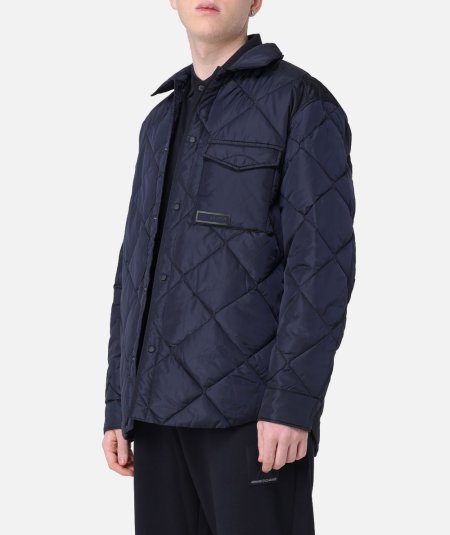 Quilted and padded jacket
