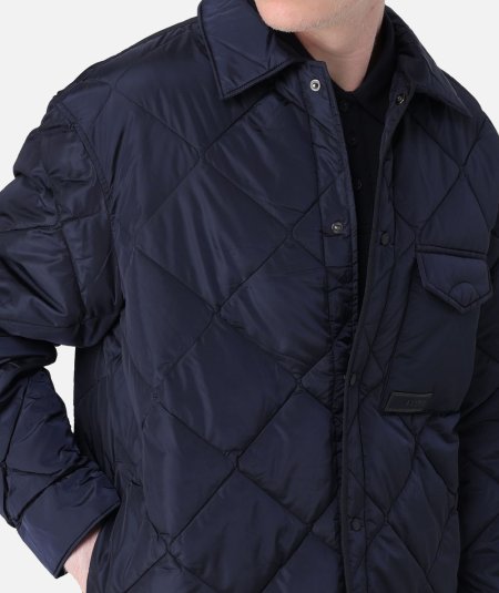 Quilted and padded jacket