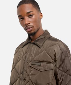 Quilted and padded jacket