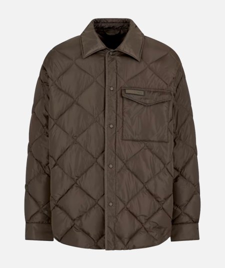 Quilted and padded jacket