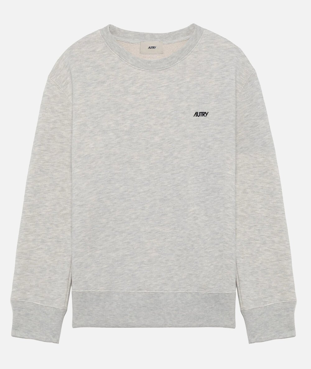 Crew-neck sweatshirt with embroidered logo