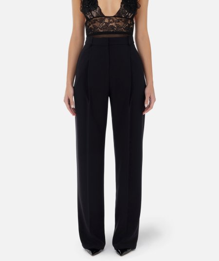Crêpe trousers with satin details - Duepistudio ***** Abbigliamento, Accessori e Calzature | Uomo - Donna