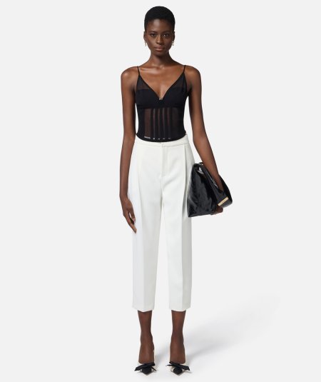 Crepe trousers with pleats - Duepistudio ***** Abbigliamento, Accessori e Calzature | Uomo - Donna