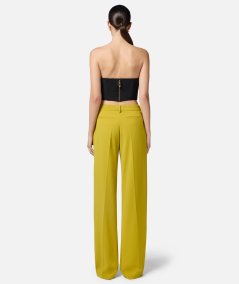 Flowing crepe top with jewel decoration