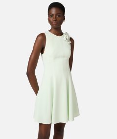 Light crepe dress with floral detail