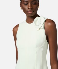 Light crepe dress with floral detail