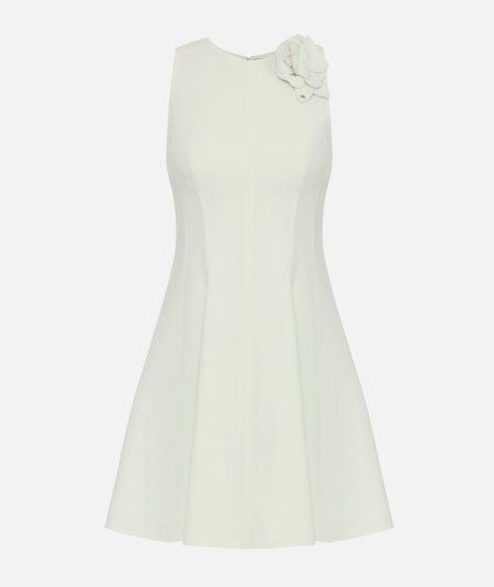 Light crepe dress with floral detail