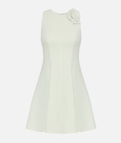 Light crepe dress with floral detail