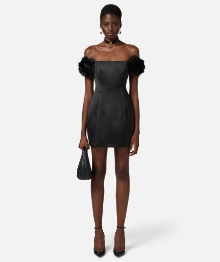 Duchesse dress with applique flowers - Duepistudio ***** Abbigliamento, Accessori e Calzature | Uomo - Donna