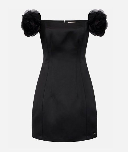 Duchesse dress with applique flowers