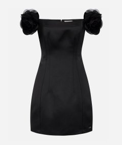 Duchesse dress with applique flowers