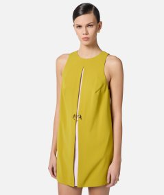 Two-tone crepe dress