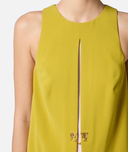 Two-tone crepe dress
