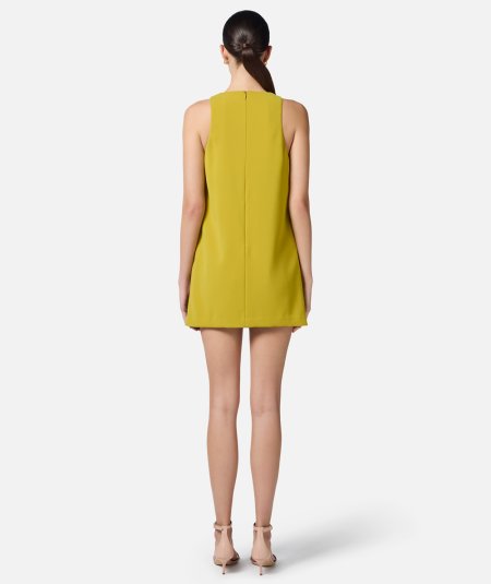 Two-tone crepe dress
