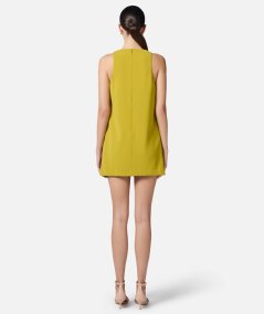 Two-tone crepe dress
