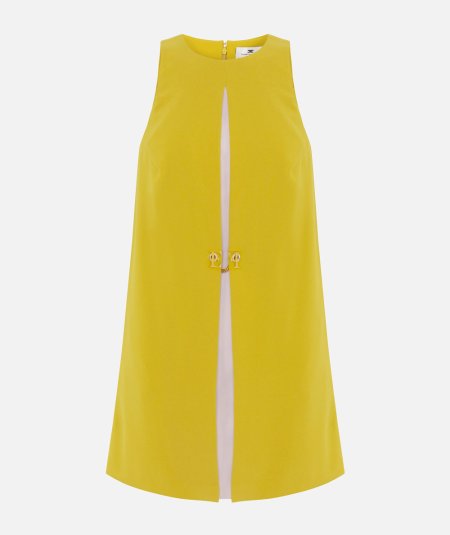 Two-tone crepe dress