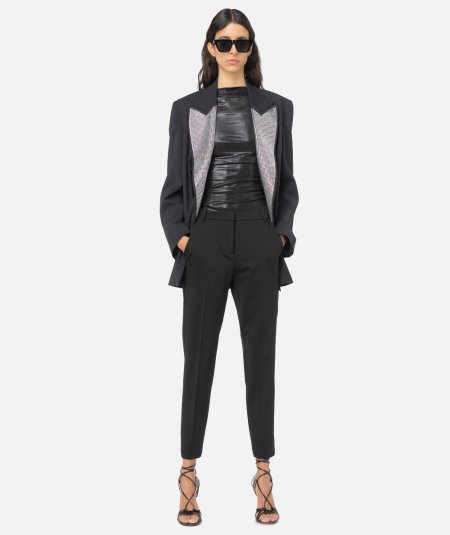 Cigarette-fit trousers in cloth stitch - Duepistudio ***** Abbigliamento, Accessori e Calzature | Uomo - Donna
