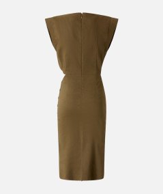 Sleeveless linen dress with buttons