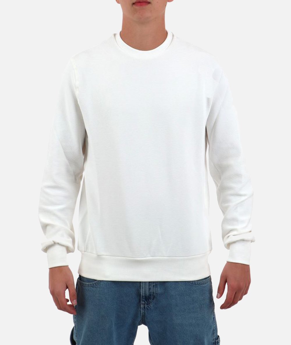Ottoman effect crew neck sweatshirt
