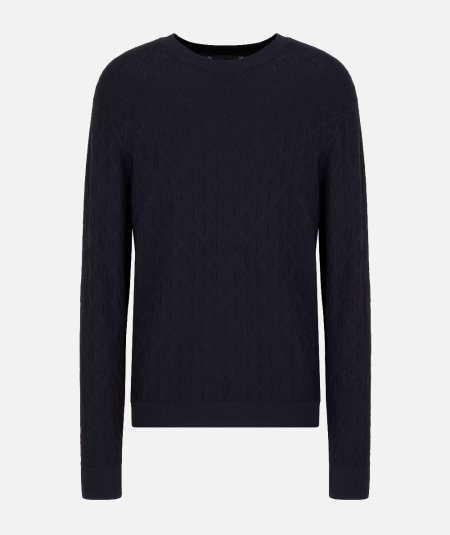 Maglione girocollo con logo tono su tono asv - Duepistudio ***** Abbigliamento, Accessori e Calzature | Uomo - Donna