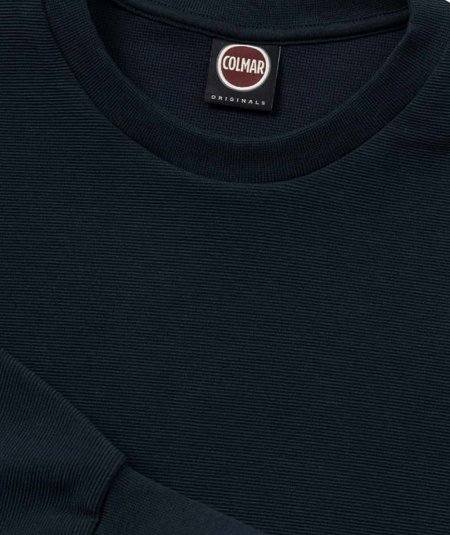 Ottoman effect crew neck sweatshirt