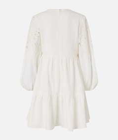 Mini dress with openwork design and crystals