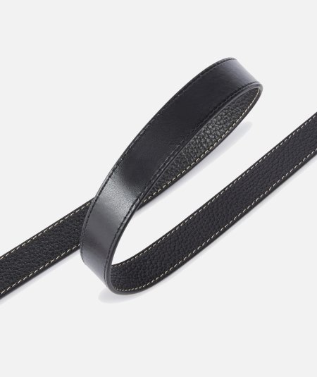 Love Birds detail tumbled leather belt 2.5 cm
