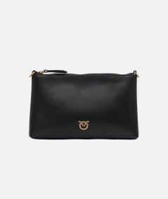 Borsa Tracolla Piatta in Pelle con Logo Love Birds