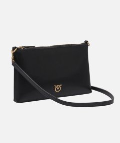 Borsa Tracolla Piatta in Pelle con Logo Love Birds