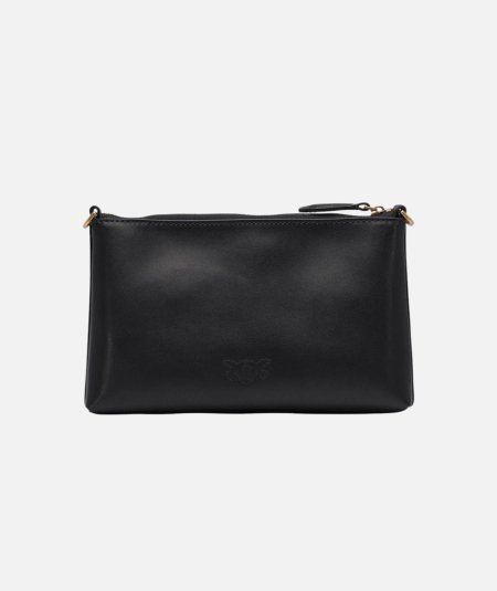 Borsa Tracolla Piatta in Pelle con Logo Love Birds