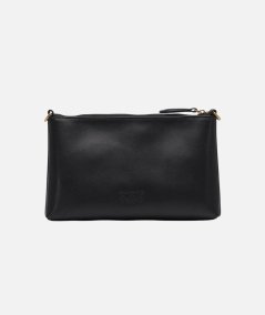Borsa Tracolla Piatta in Pelle con Logo Love Birds