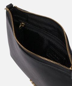 Borsa Tracolla Piatta in Pelle con Logo Love Birds
