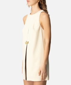Two-tone crepe dress
