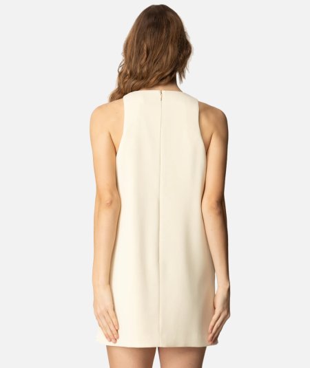 Two-tone crepe dress
