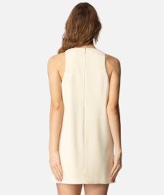 Two-tone crepe dress