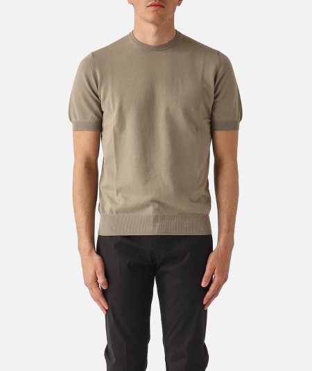 Organic cotton knit T-shirt - Duepistudio ***** Abbigliamento, Accessori e Calzature | Uomo - Donna
