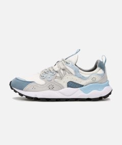 Sneakers in suede and technical fabric