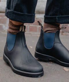 1917 Black & Navy ankle boot