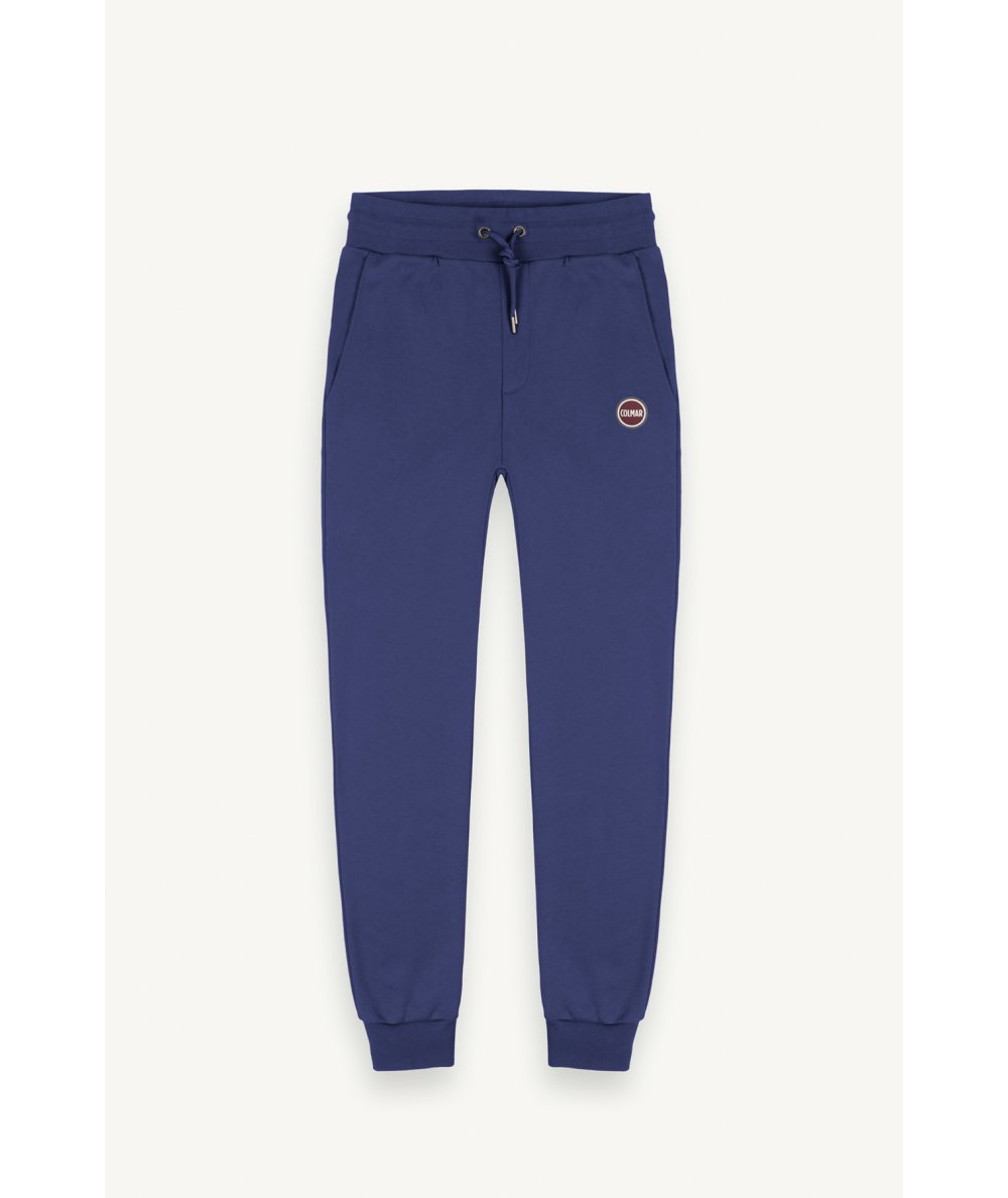Panatloni in cotton blend brushed fleece
