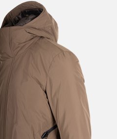 Parka in “Solotex" con cappuccio imbottito in piuma