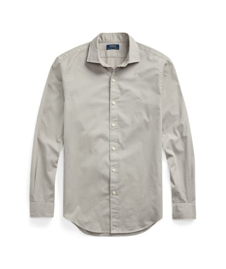 Slim-Fit garment-dyed twill shirt