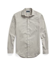 Camicia in twill tinta in capo Slim-Fit