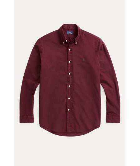 Slim-Fit garment-dyed Oxford shirt