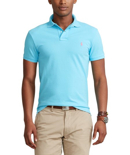 Slim fit pique polo shirt