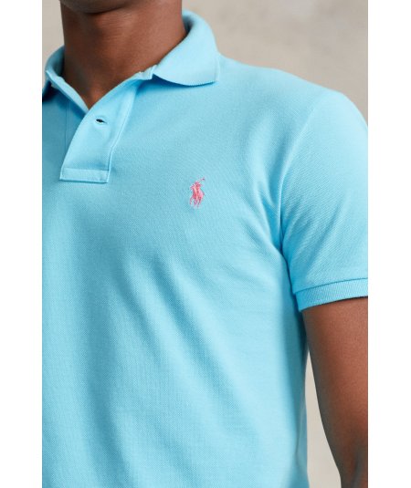 Slim fit pique polo shirt