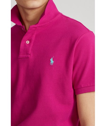 Slim fit pique polo shirt